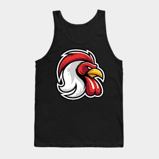 Rooster head esport mascot design Tank Top